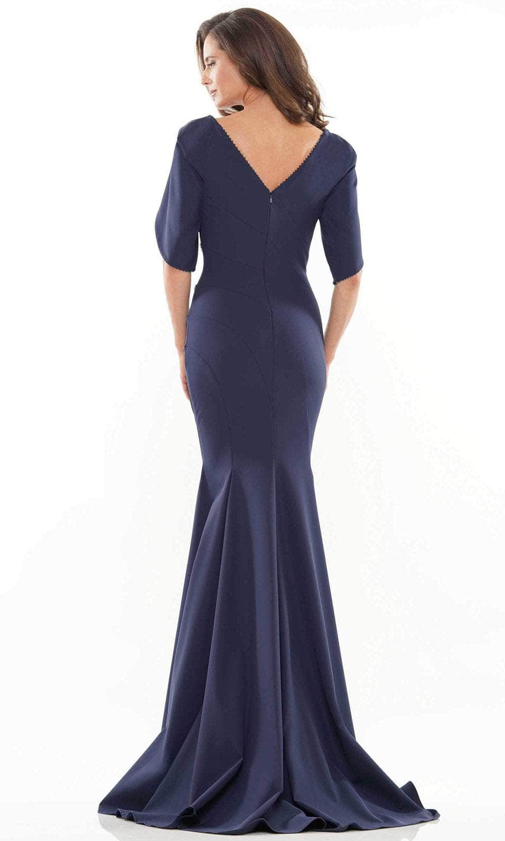 Marsoni by Colors MV1160 - Split Sleeve Trumpet Evening Gown Special Occasion Dress