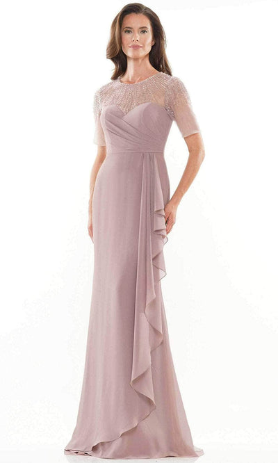 Marsoni by Colors MV1161 - Beaded Short Sleeve Formal Gown Special Occasion Dress