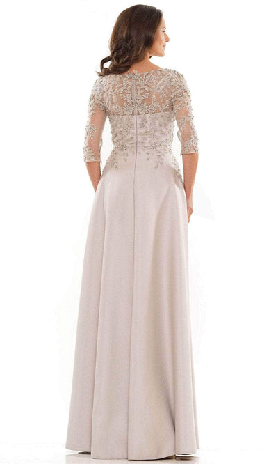 Marsoni by Colors MV1174 - Beaded Applique V-Neck Formal Gown Special Occasion Dress