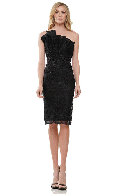 Marsoni by Colors MV1232 - Embroidered Dress 4 / Black