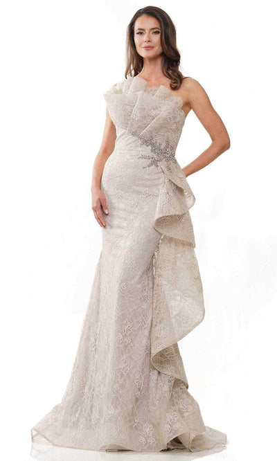 Marsoni by Colors MV1245 - Lace Gown 8 / Taupe
