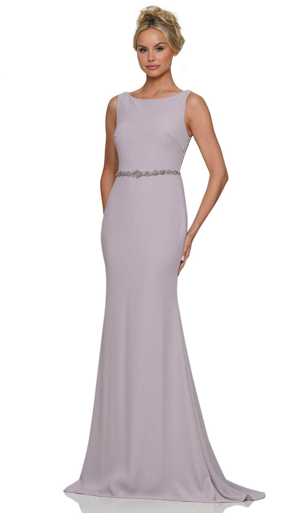 Marsoni by Colors MV1250 - Bateau Gown 6 / Grey Mauve