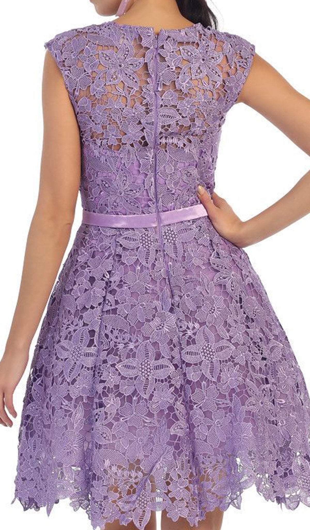 May Queen - Beaded Floral Cocktail Dress Special Occasion Dress
