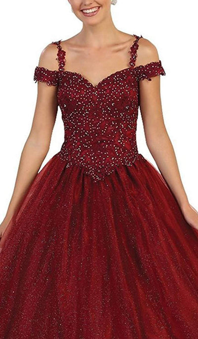 May Queen - Beaded Lace Sweetheart Quinceanera Ballgown Quinceanera Dresses