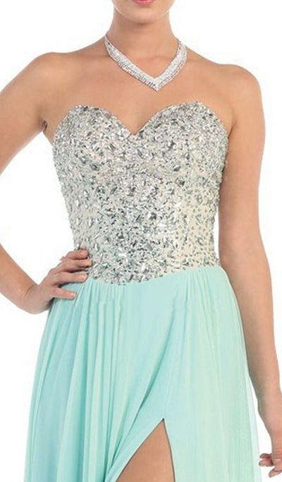 May Queen - Bedazzled Sweetheart A-line Prom Dress Special Occasion Dress