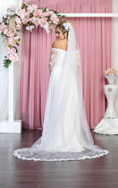May Queen Bridal RQ7909 - Off Shoulder Soft Wedding Gown Special Occasion Dress
