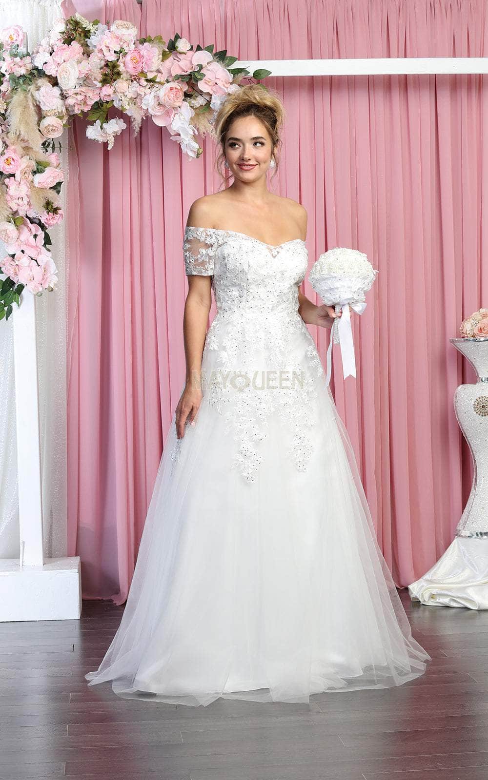 May Queen Bridal RQ7912 - Soft Tulle Beaded Bridal Dress Special Occasion Dress