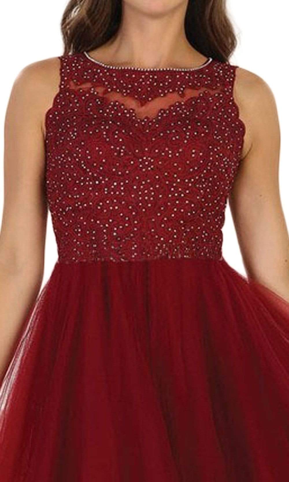 May Queen - Embellished Jewel A-line Homecoming Dress Special Occasion Dress