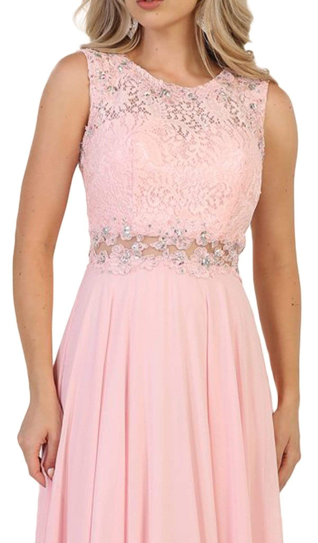 May Queen - Embellished Lace Pleated Prom Dress Bridesmaid Dresses