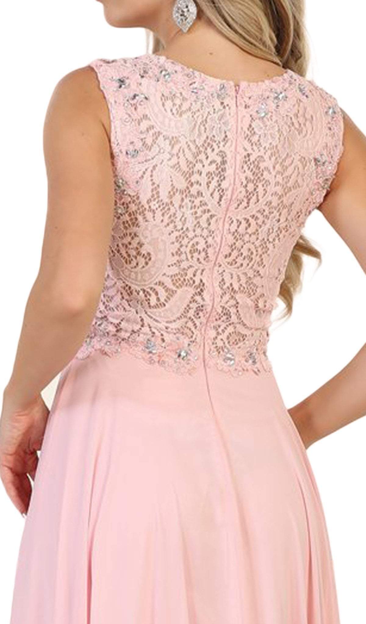 May Queen - Embellished Lace Pleated Prom Dress Bridesmaid Dresses