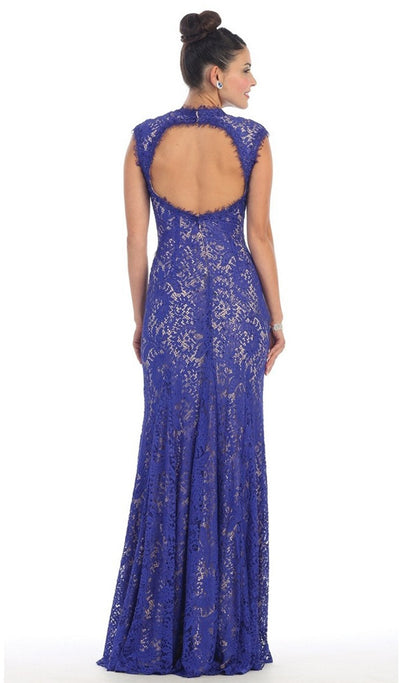 May Queen - Lace Illusion Sheath Evening Dress Special Occasion Dress