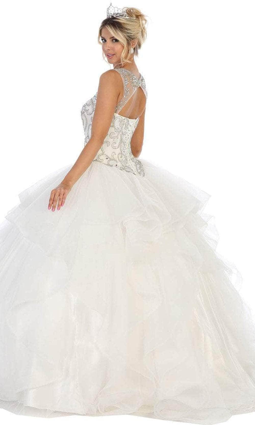 May Queen LK105 - Beaded Illusion Scoop Prom Ballgown Prom Ballgown