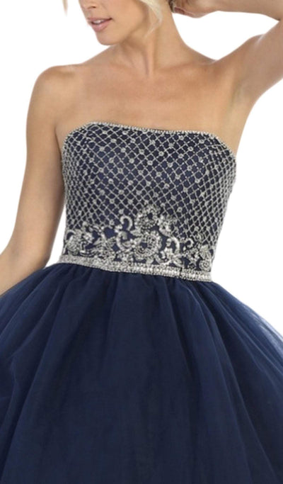 May Queen - LK114 Strapless Embellished Ballgown Special Occasion Dress