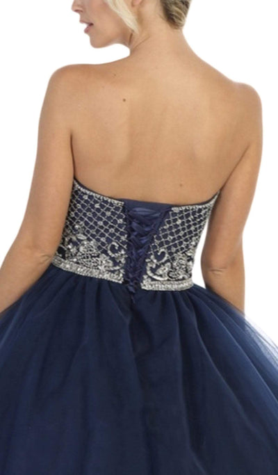May Queen - LK114 Strapless Embellished Ballgown Special Occasion Dress