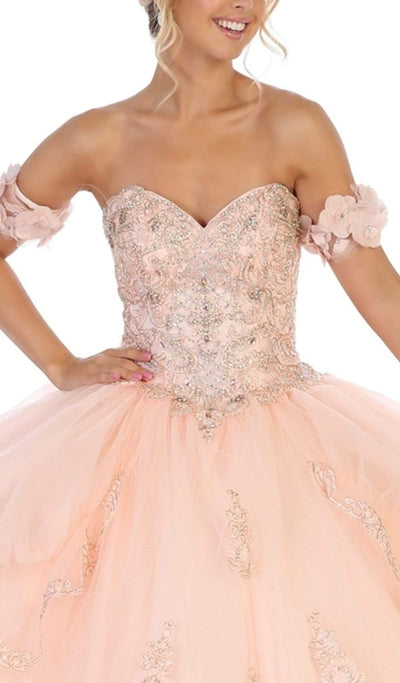 May Queen - LK120 Jeweled Sweetheart Bodice Ballgown Special Occasion Dress