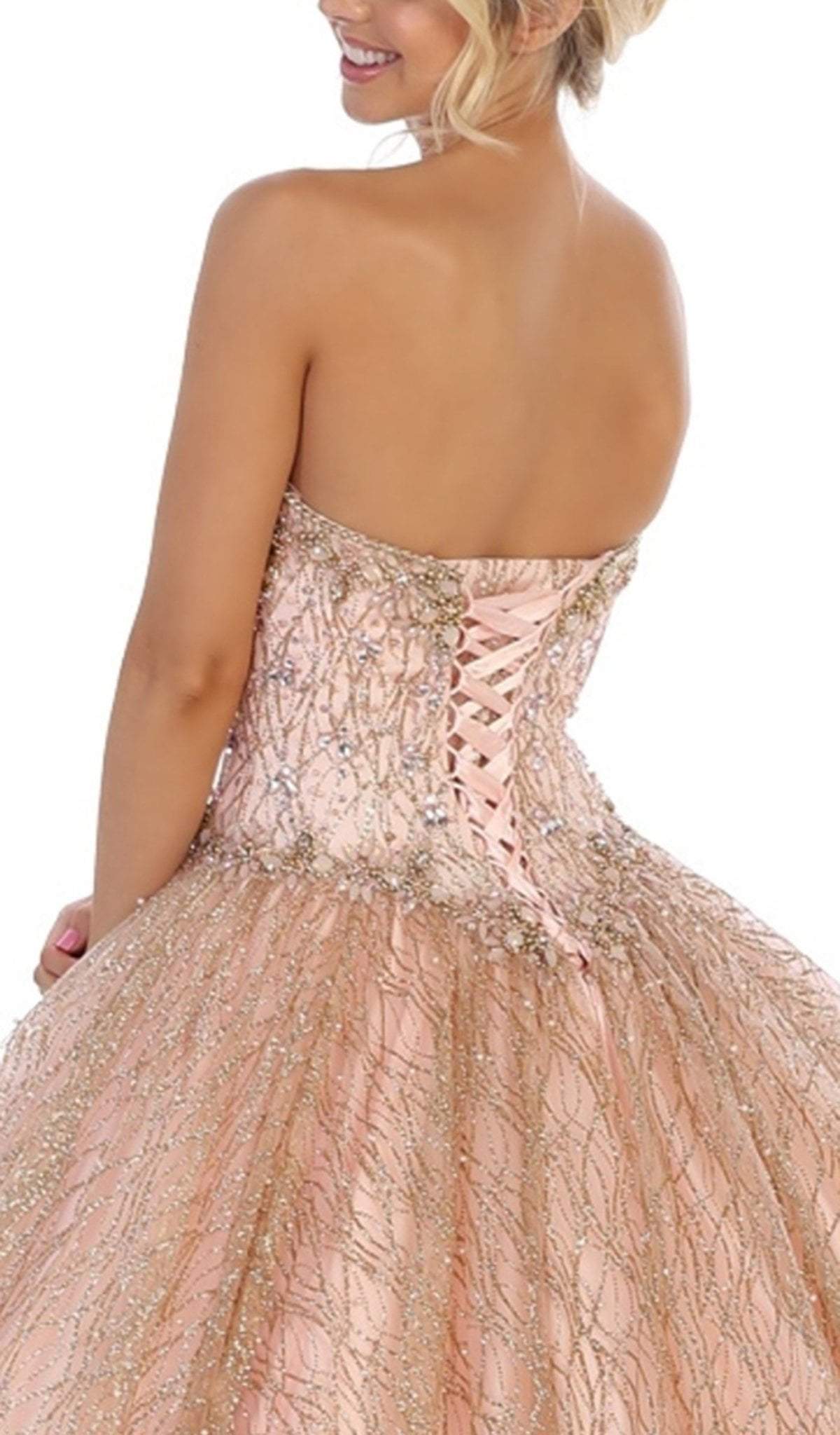 May Queen - LK126 Sequined Strapless Sweetheart Ballgown Quinceanera Dresses