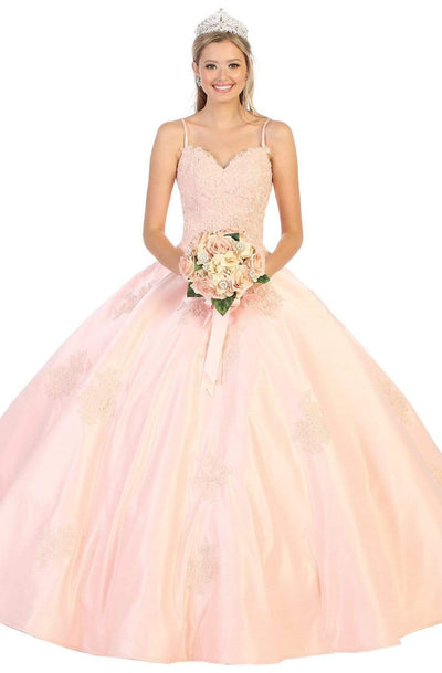 May Queen - LK139 Embroidered Sweetheart Ballgown Quinceanera Dresses 4 / Blush