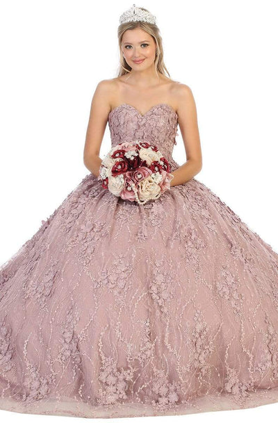 May Queen - LK140 Floral Applique Sweetheart Ballgown Quinceanera Dresses