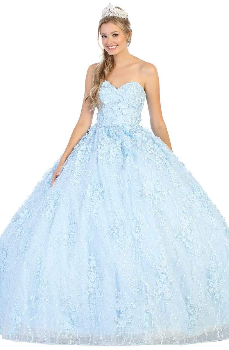 May Queen - LK140 Floral Applique Sweetheart Ballgown Quinceanera Dresses