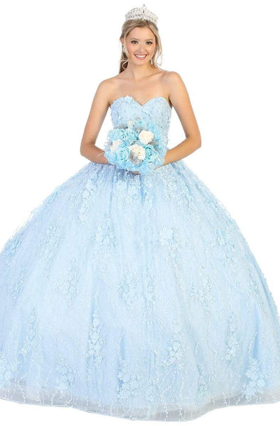 May Queen - LK140 Floral Applique Sweetheart Ballgown Quinceanera Dresses