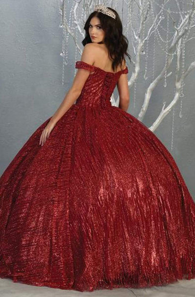 May Queen - LK146 Embellished Off-Shoulder Ballgown Ball Gowns