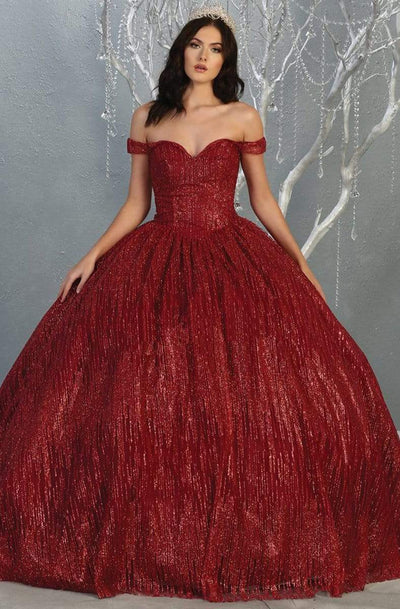 May Queen - LK146 Embellished Off-Shoulder Ballgown Ball Gowns
