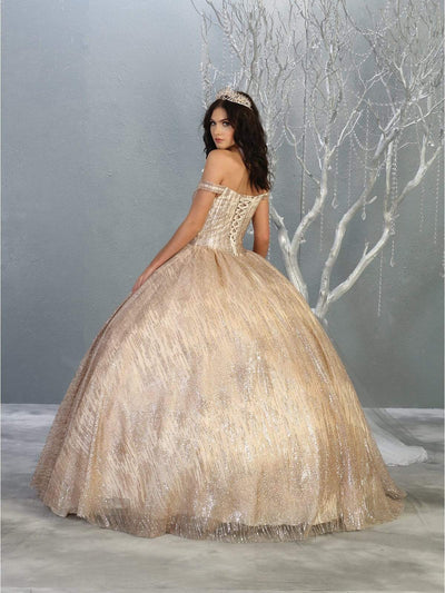 May Queen - LK146 Embellished Off-Shoulder Ballgown Ball Gowns