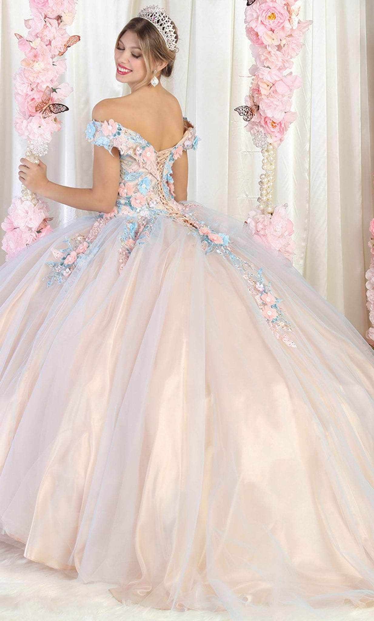 May Queen LK164 - Pastel Blossoms Quinceanera Ballgown Quinceanera Dresses
