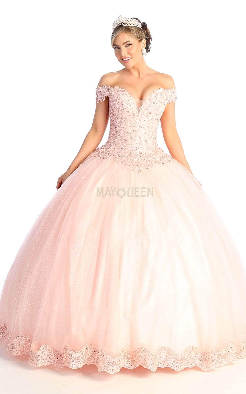 May Queen LK175 - Embroidered Bodice A-line Gown Special Occasion Dress