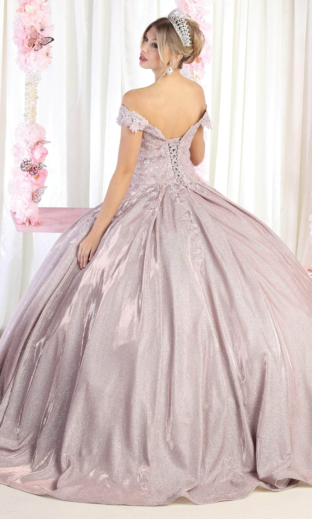 May Queen LK178 - Lace Detailed Quinceanera Ballgown Quinceanera Dresses