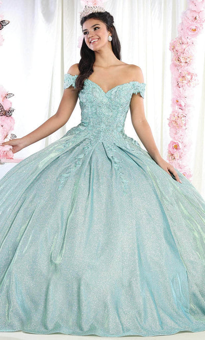 May Queen LK178 - Lace Detailed Quinceanera Ballgown Quinceanera Dresses 4 / Sage