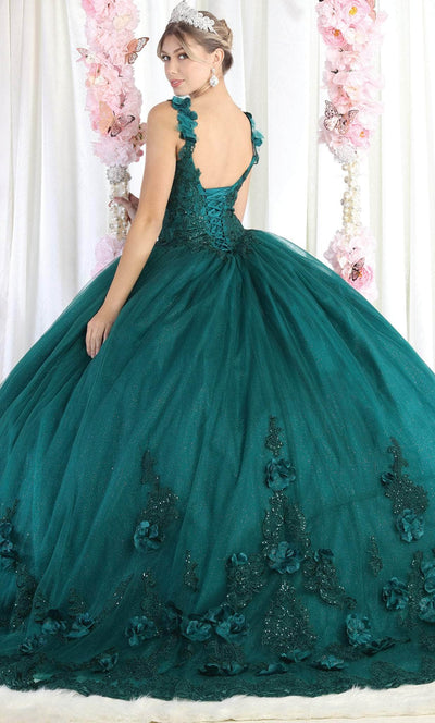May Queen LK180 - Floral Applique Quinceanera Ballgown Ball Gowns