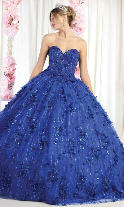 May Queen LK190 - Strapless Quinceanera Ballgown Ball Gowns 4 / Royal Blue