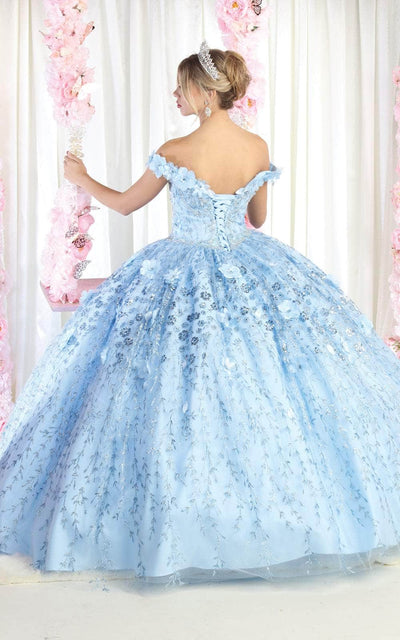 May Queen LK192 - Off Shoulder Floral Quinceanera Gown Special Occasion Dress