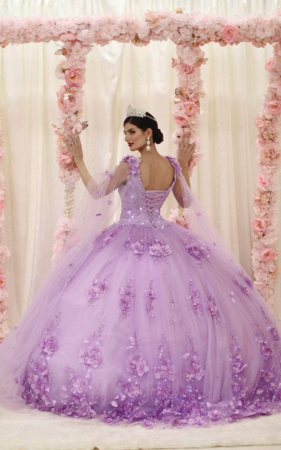 May Queen LK199 - Floral-Detailed Quinceanera Gown Special Occasion Dress