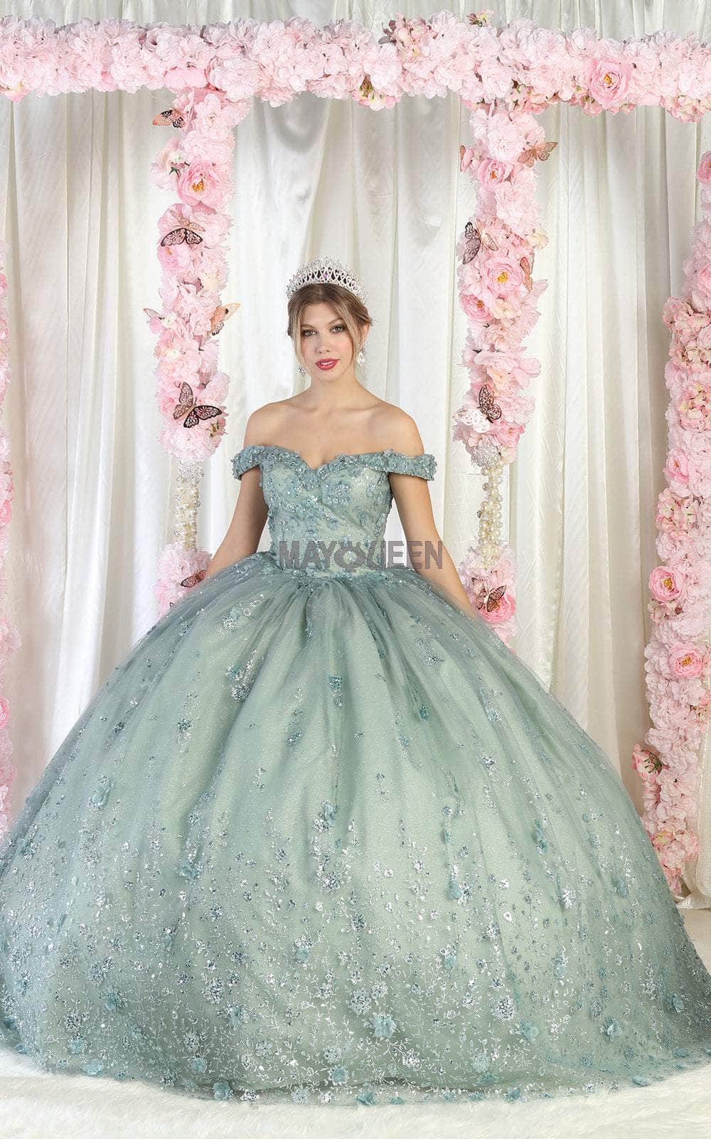 May Queen LK202 - Quinceanera Gown with Choker Necklace Special Occasion Dress