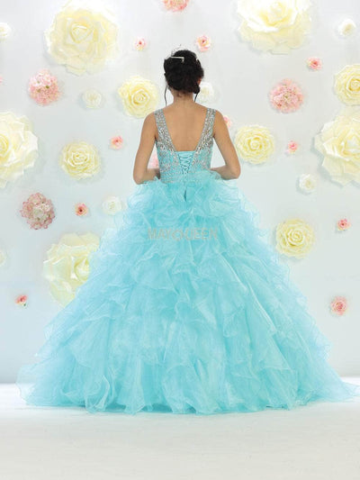 May Queen LK56 - Ruffled Tulle Skirt Ballgown Special Occasion Dress