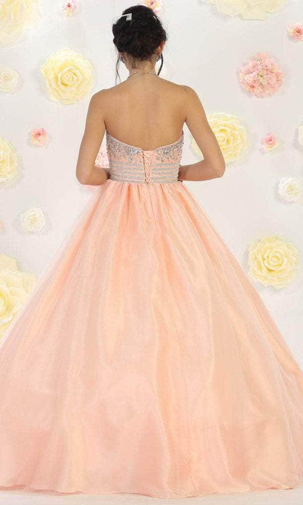 May Queen LK60 - Strapless Embellished Ballgown Ball Gowns