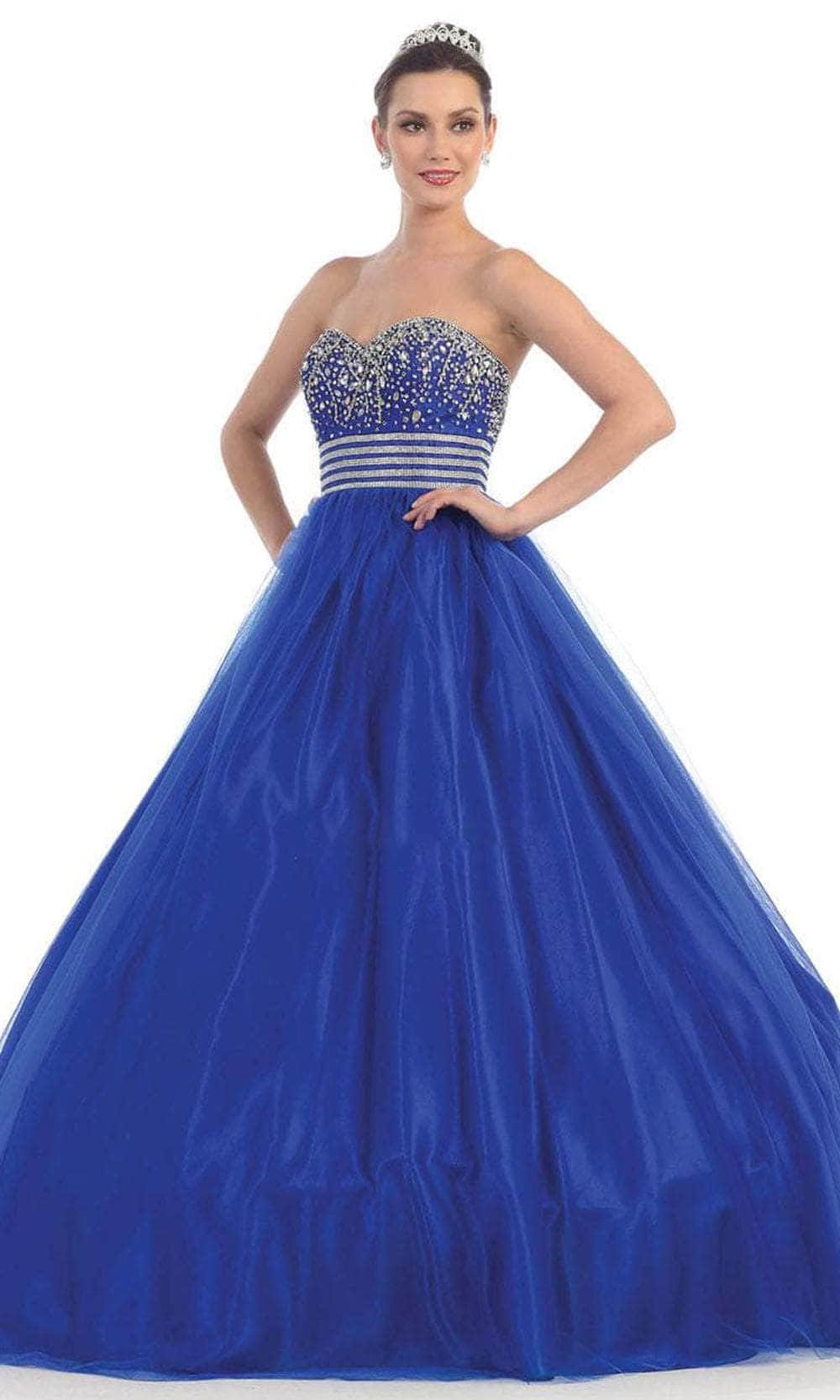 May Queen LK60 - Strapless Embellished Ballgown Ball Gowns