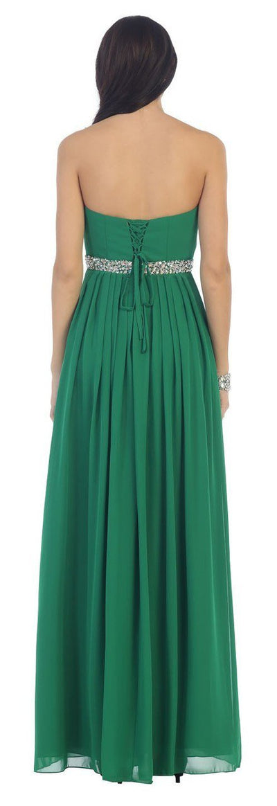 May Queen - MQ-1169 Strapless Bejeweled A-Line Gown Special Occasion Dress
