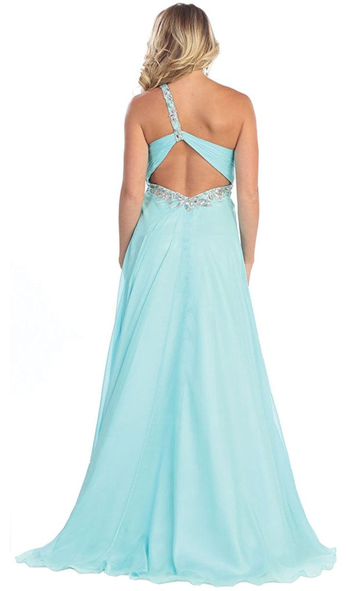 May Queen - MQ1028 Ornate Strap Ruched Sweetheart A-line Prom Dress Special Occasion Dress