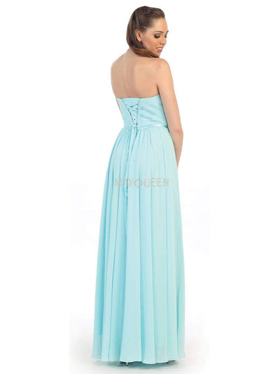 May Queen - MQ1145 Strapless Sweetheart Ruched Bodice A-Line Gown Bridesmaid Dresses