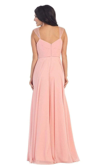 May Queen - MQ1275 Finely-Tucked Bodice Sweetheart Neck A-Line Dress Bridesmaid Dresses