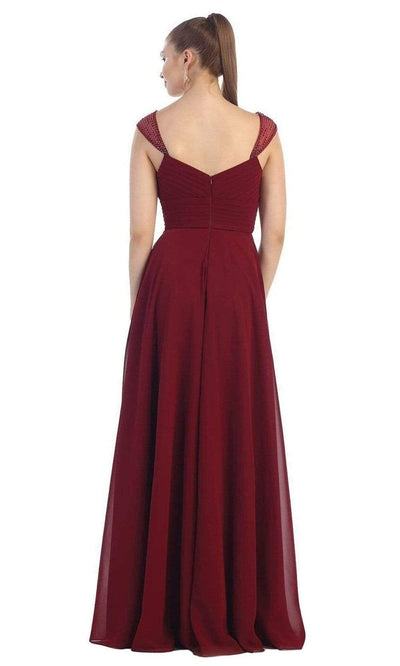 May Queen - MQ1275 Finely-Tucked Bodice Sweetheart Neck A-Line Dress Bridesmaid Dresses