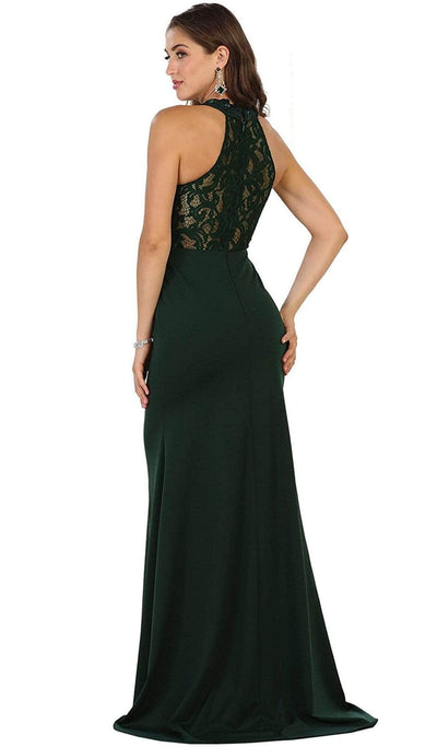 May Queen MQ1506 - Sleeveless Racer Back Evening Dress Bridesmaid Dresses 10 /Hunter-Green