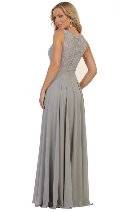 May Queen - MQ1539 Beaded Lace Scoop Prom Dress Bridesmaid Dresses