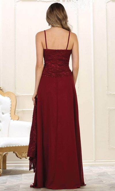 May Queen MQ1554 - Laced Quarter Sleeves Dress Mother of the Bride Dresess