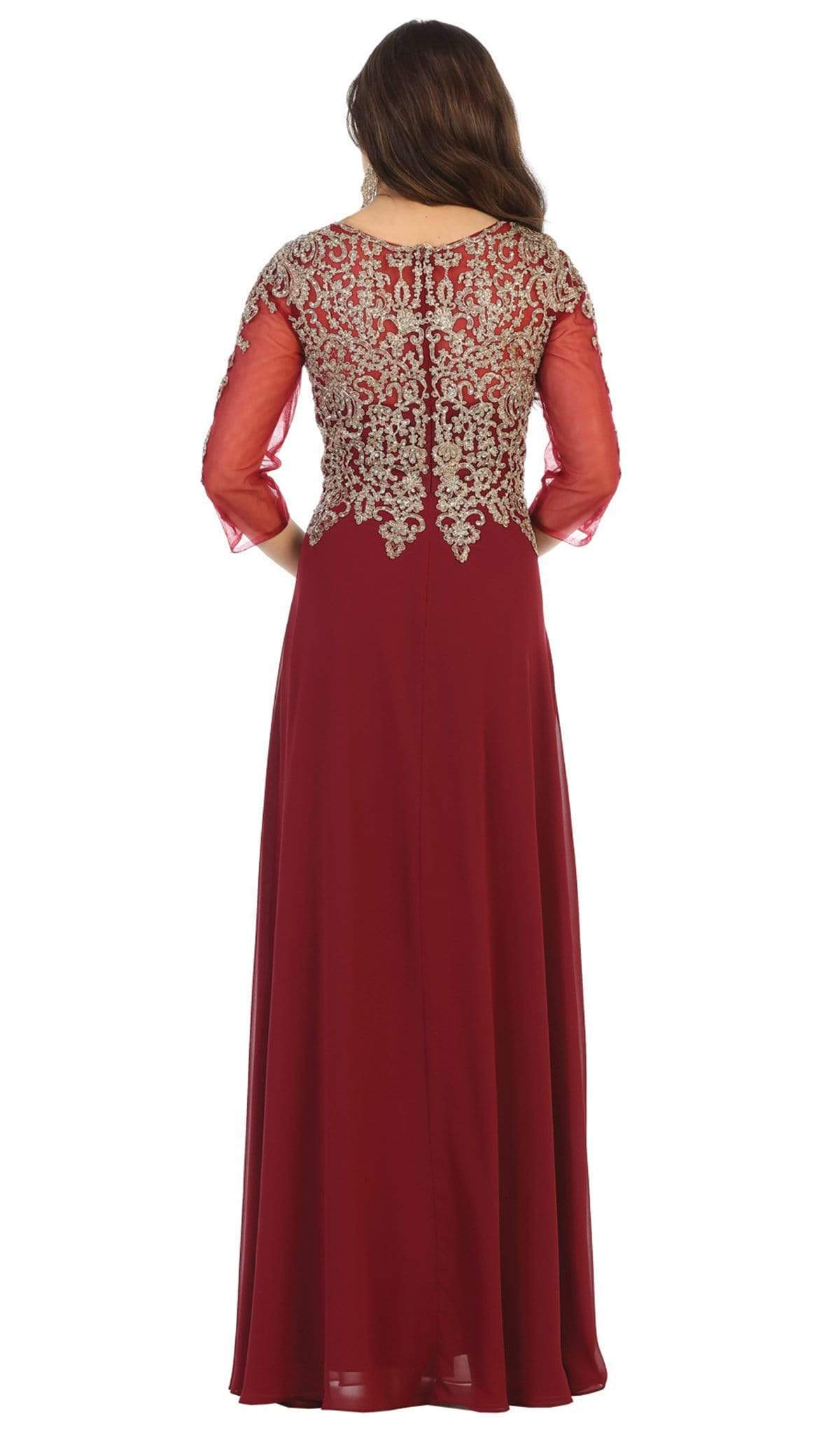 May Queen - MQ1670 Beaded Appliques A-Line Dress Special Occasion Dress