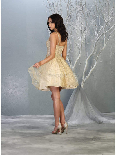 May Queen - MQ1753 Appliqued Sweetheart Cocktail Dress Homecoming Dresses