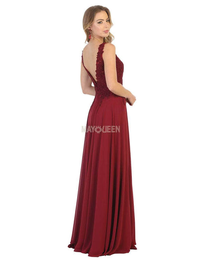 May Queen MQ1754B - Laced A-Line Evening Dress Special Occasion Dress